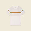 T-shirt col rond manches courtes ecru homme