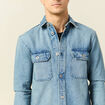 Surchemise en jean denim dirty homme
