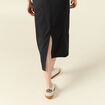Jupe longue droite gris femme