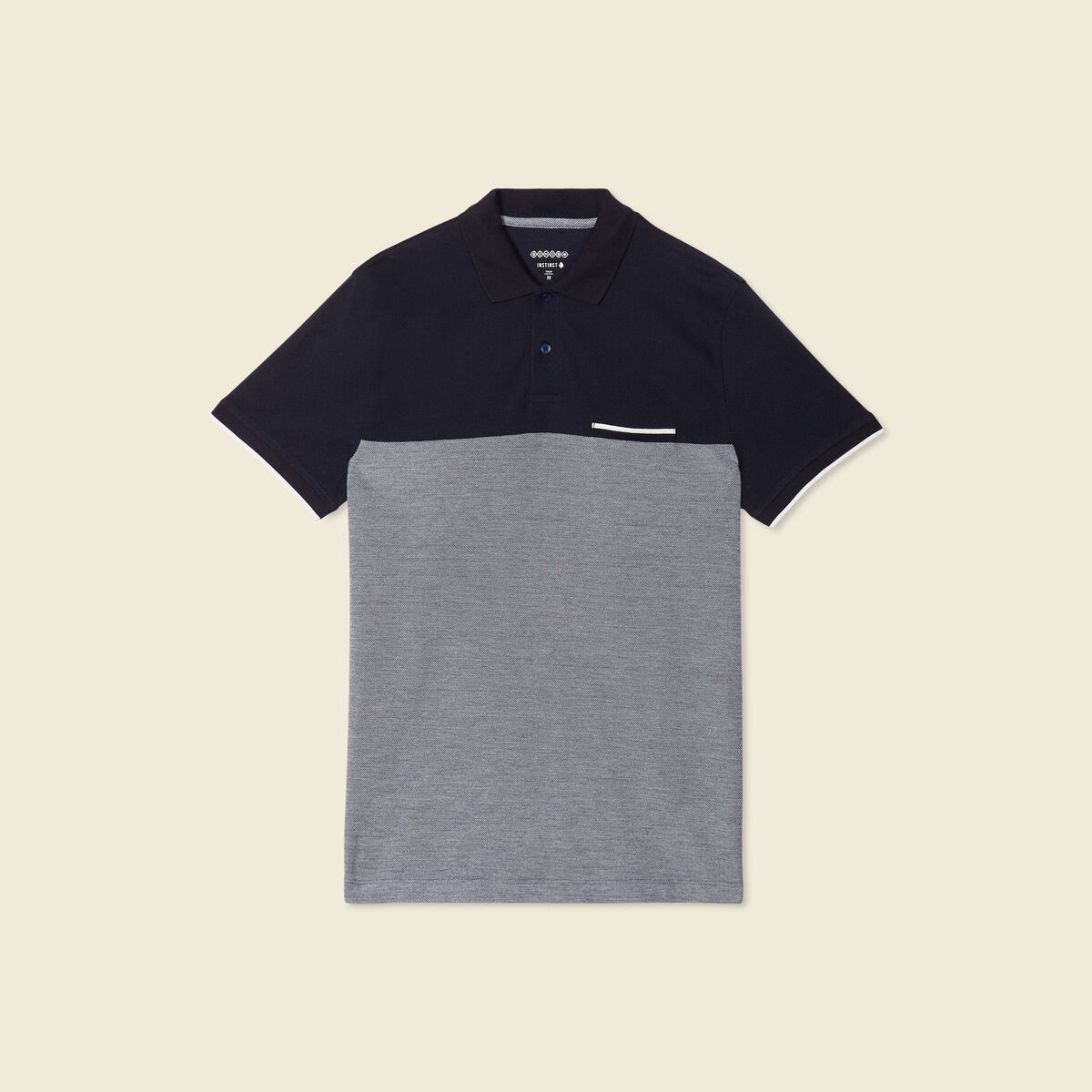 Polo éco-responsable bleu marine homme