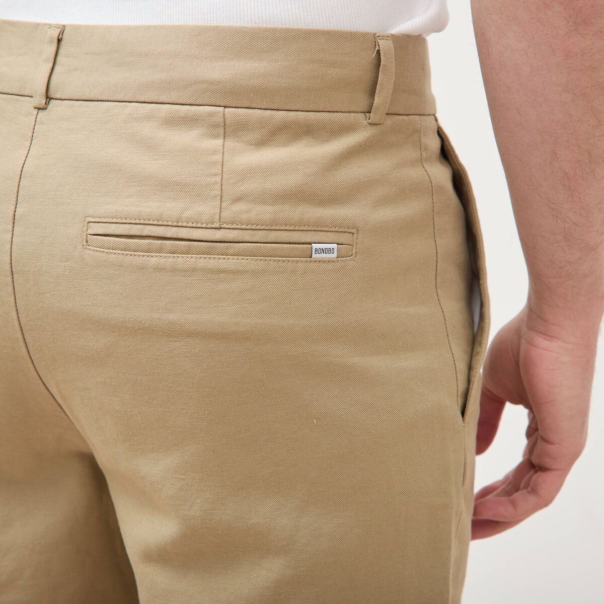 Bermuda vert olive homme