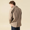 Trench en coton doubl&eacute; taupe homme