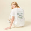 T-shirt manches courtes ecru femme