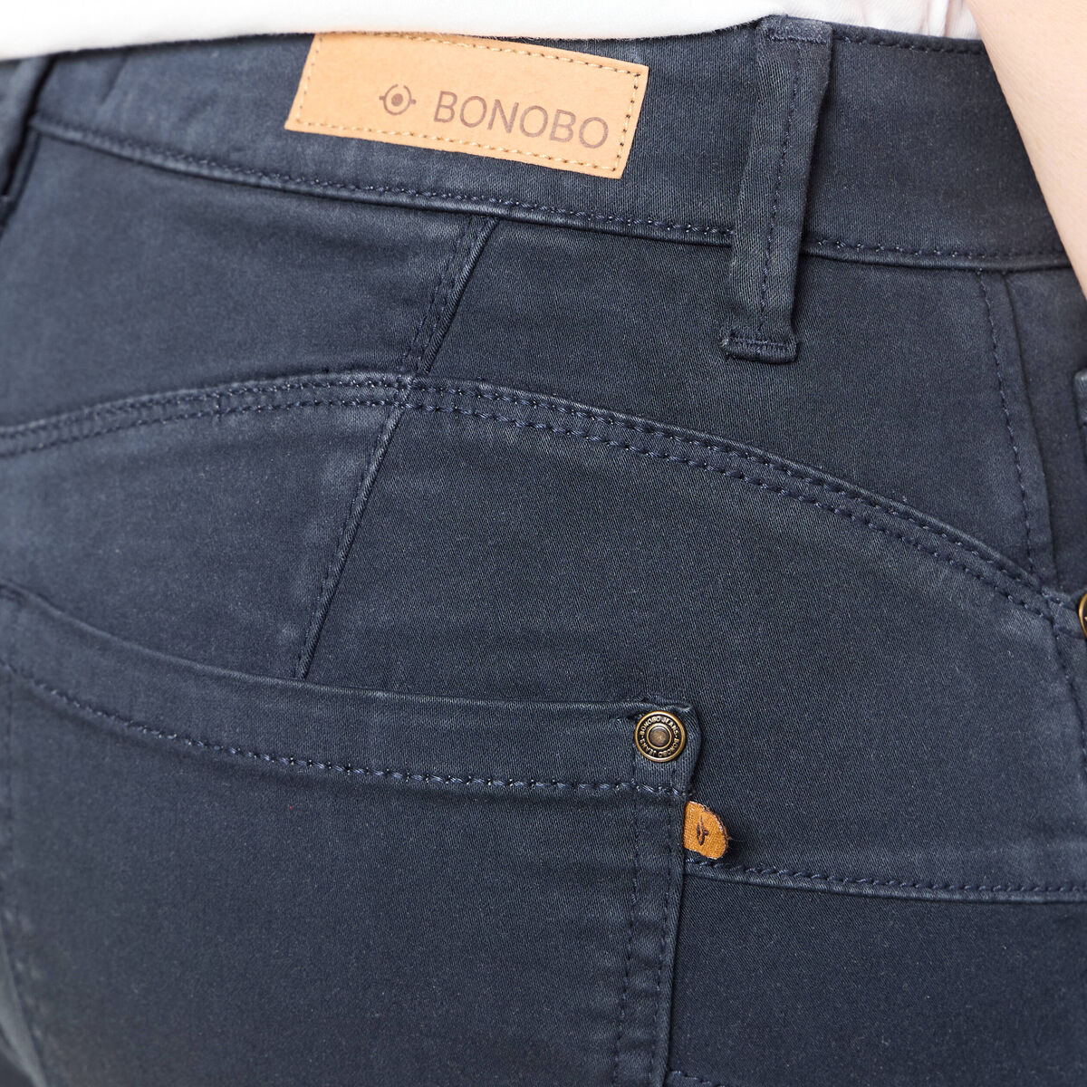Pantalon Audrey - skinny push up bleu marine femme