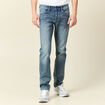 Jeans straight 5 poches denim dirty homme