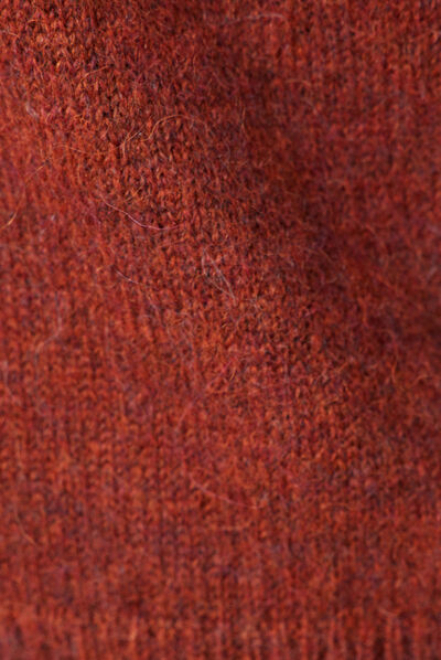 Pull manches longues rouge foncé femme