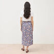 Jupe fluide bleu femme