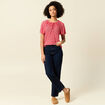 T-shirt manches courtes rouge femme