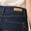 Jupe-short droite en jean denim brut rinse femme