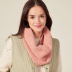 Snood tricot&eacute; fabriqu&eacute; en France orange fonc&eacute; femme