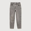 Jeans mom 7/8&egrave;me denim gris femme