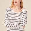 Pull manches longues ecru femme