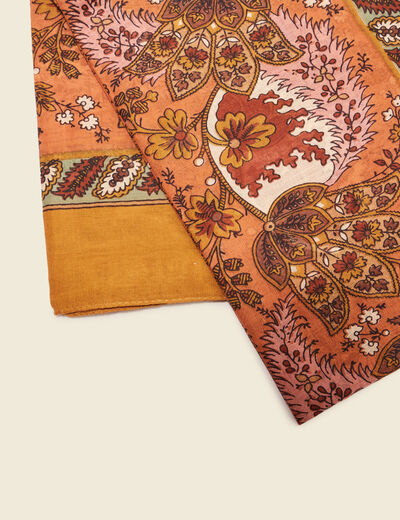 Foulard marron clair femme