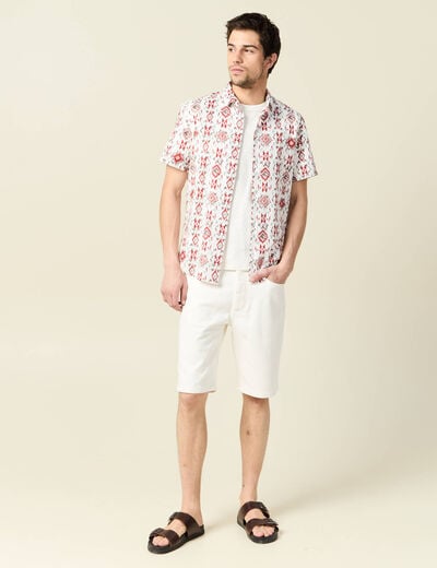 Chemise manches courtes multicolore homme