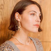 Boucles d'oreilles pendantes couleur or femme