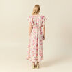 Robe longue évasée blanc femme
