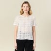 T-shirt manches courtes ecru femme