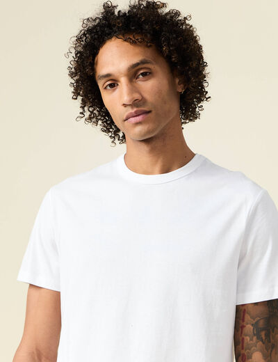 T-shirt éco-responsable blanc homme