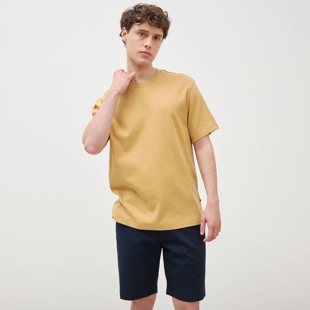 T-shirt manches courtes beige homme
