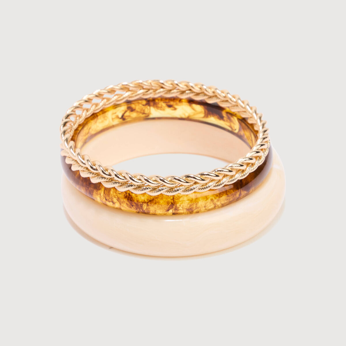 Lot de 3 bracelets couleur or femme