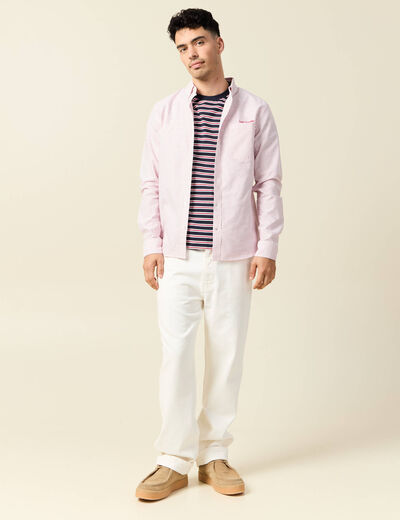 Chemise manches longues rouge foncé homme