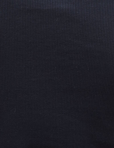 T-shirt cintr&eacute; col rond manches courtes bleu marine femme