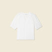 Chemise manches courtes ecru femme