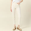 Jeans mom 7/8ème ecru femme