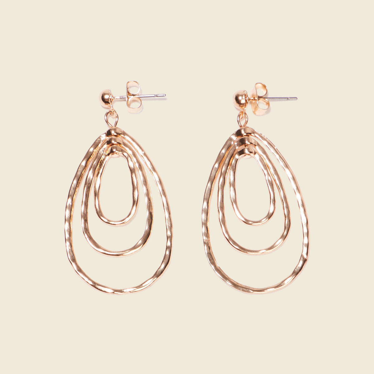 Boucles d'oreilles pendantes couleur or femme