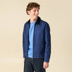 Blouson manches longues en coton bleu fonc&eacute; homme
