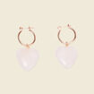 Boucles d'oreilles pendantes ecru femme