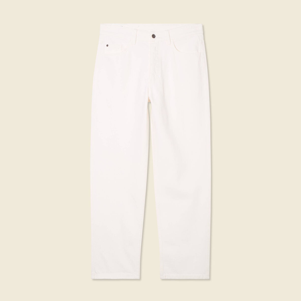 Jeans large relaxed denim blanc homme