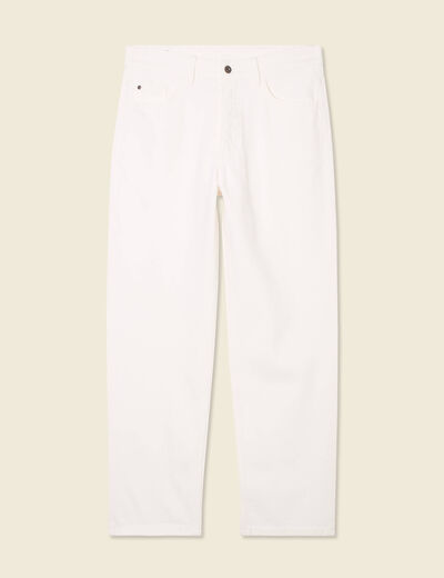 Jeans large relaxed denim blanc homme