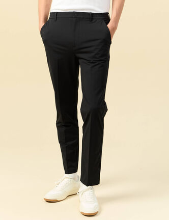 Pantalon chino stretch noir homme