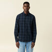 Chemise manches longues bleu marine homme