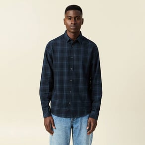 chemise manches longues bleu marine homme Chemise manches longues bleu marine homme