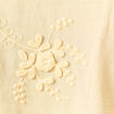 Robe col v manches 3/4 en coton jaune clair femme