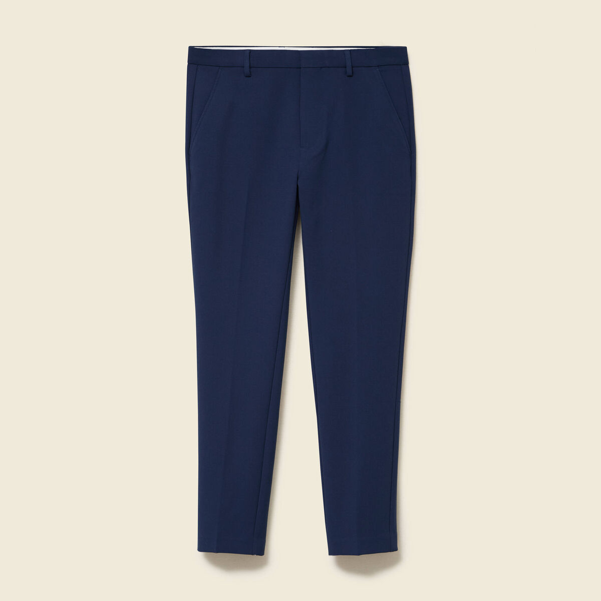 Pantalon slim cigarette bleu marine homme