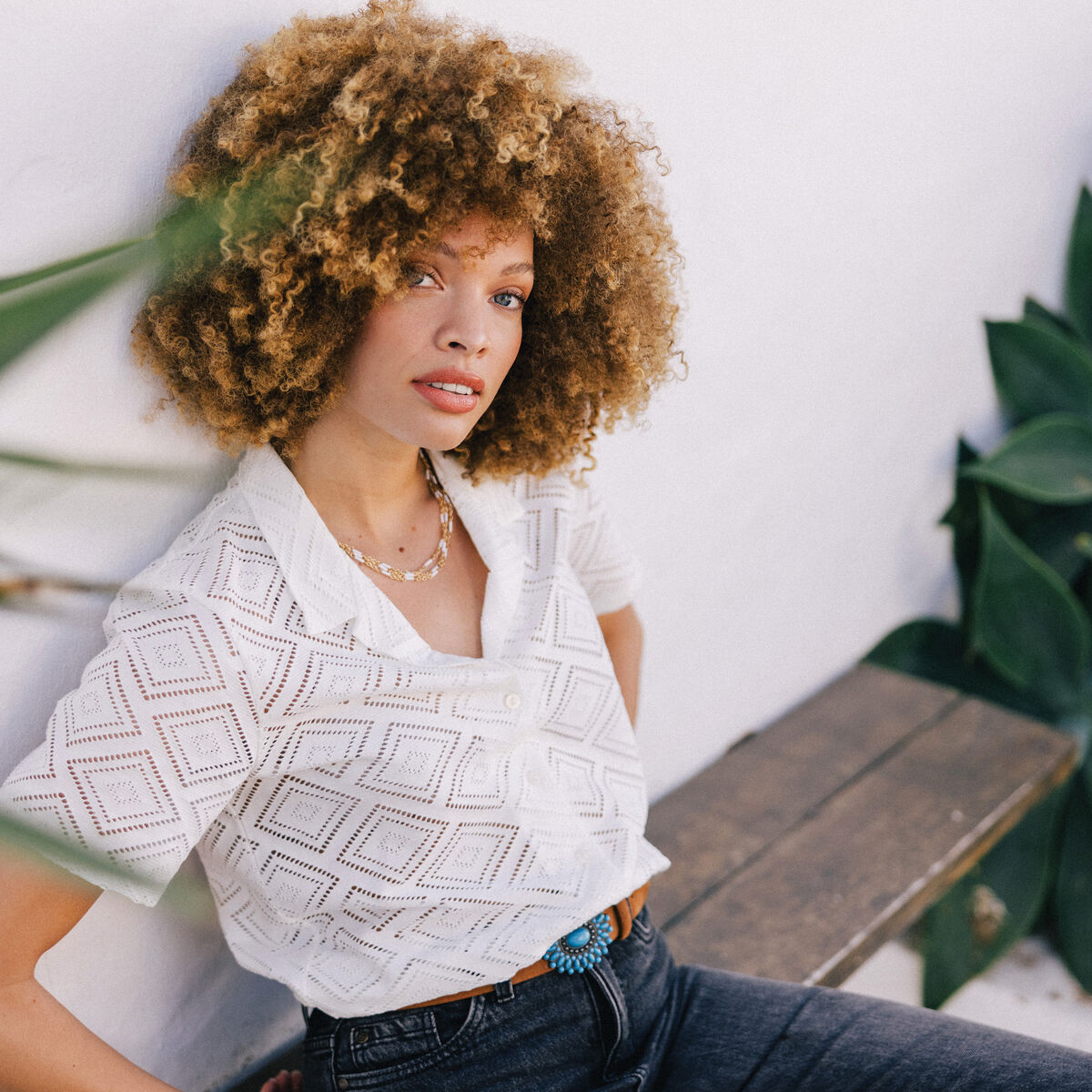T-shirt manches courtes ecru femme