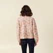 Gilet imprimé manches longues blanc femme