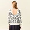 Pull manches longues gris clair femme
