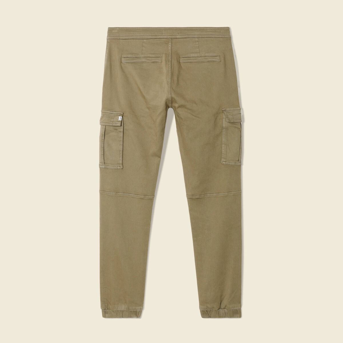 Pantalon battle bas resserré vert kaki homme