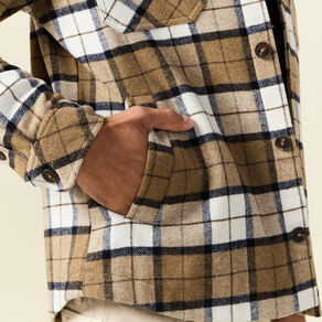 Surchemise col aviateur ecru homme