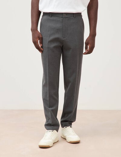 Pantalon droit longueur 32 gris fonc&eacute; homme