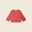 Gilet manches 3/4 rose framboise femme