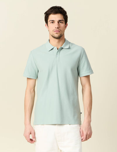 Polo manches courtes vert clair homme