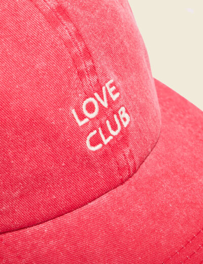 Casquette en coton rouge femme