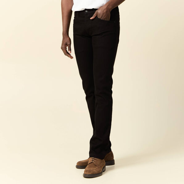 Jeans straight denim noir homme