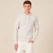 Pull à capuche ecru homme