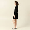 Robe cintrée sequins noir femme